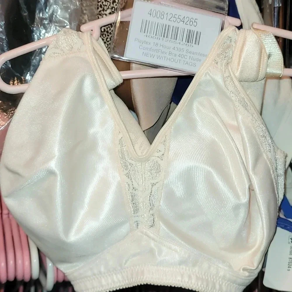 40C‎ Playtex 18 Hour 4395 Seamless ComfortFlex Bra Nude NWOT